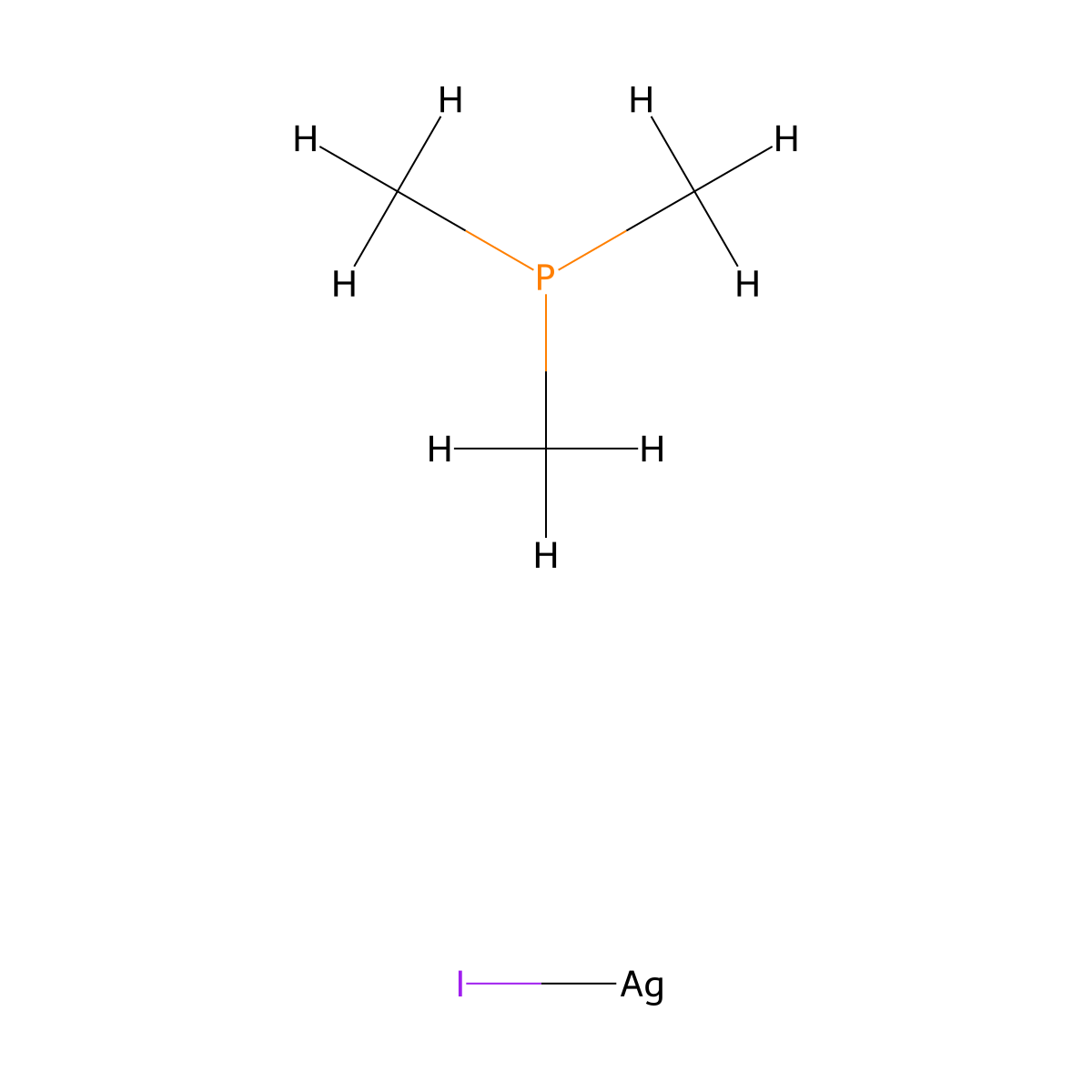 Iodosilver;trimethylphosphane molecular structure, CAS 12389-34-3