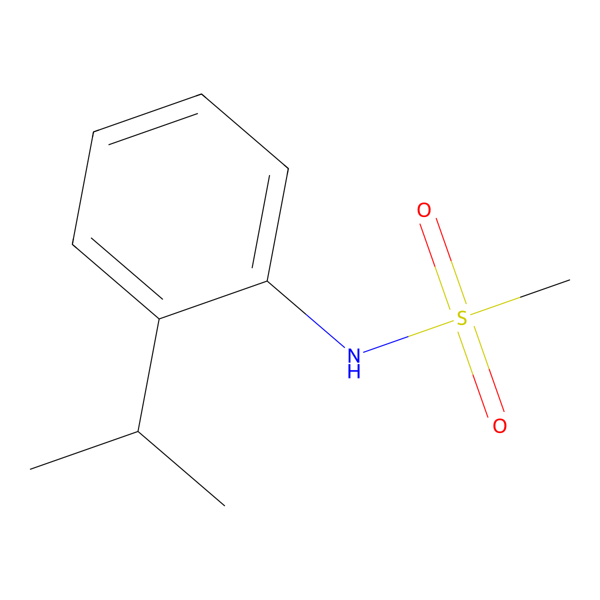 N-(2-isopropylphenyl)methanesulfonamide molecular structure, CAS 123891-26-9
