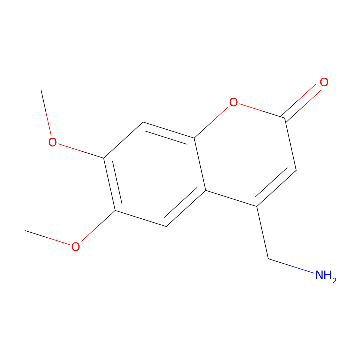 4-(Aminomethyl)-6,7-dimethoxycoumarin molecular structure, CAS 123891-64-5