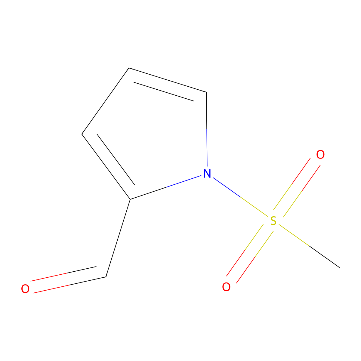 1-methanesulfonyl-1H-pyrrole-2-carbaldehyde molecular structure, CAS 123892-38-6