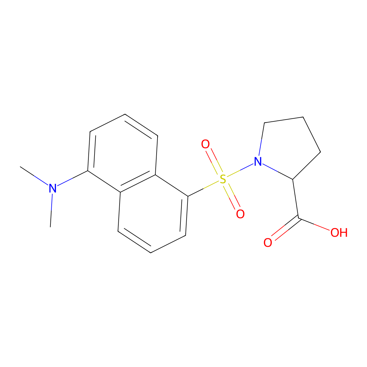 Dansylproline molecular structure, CAS 1239-94-7