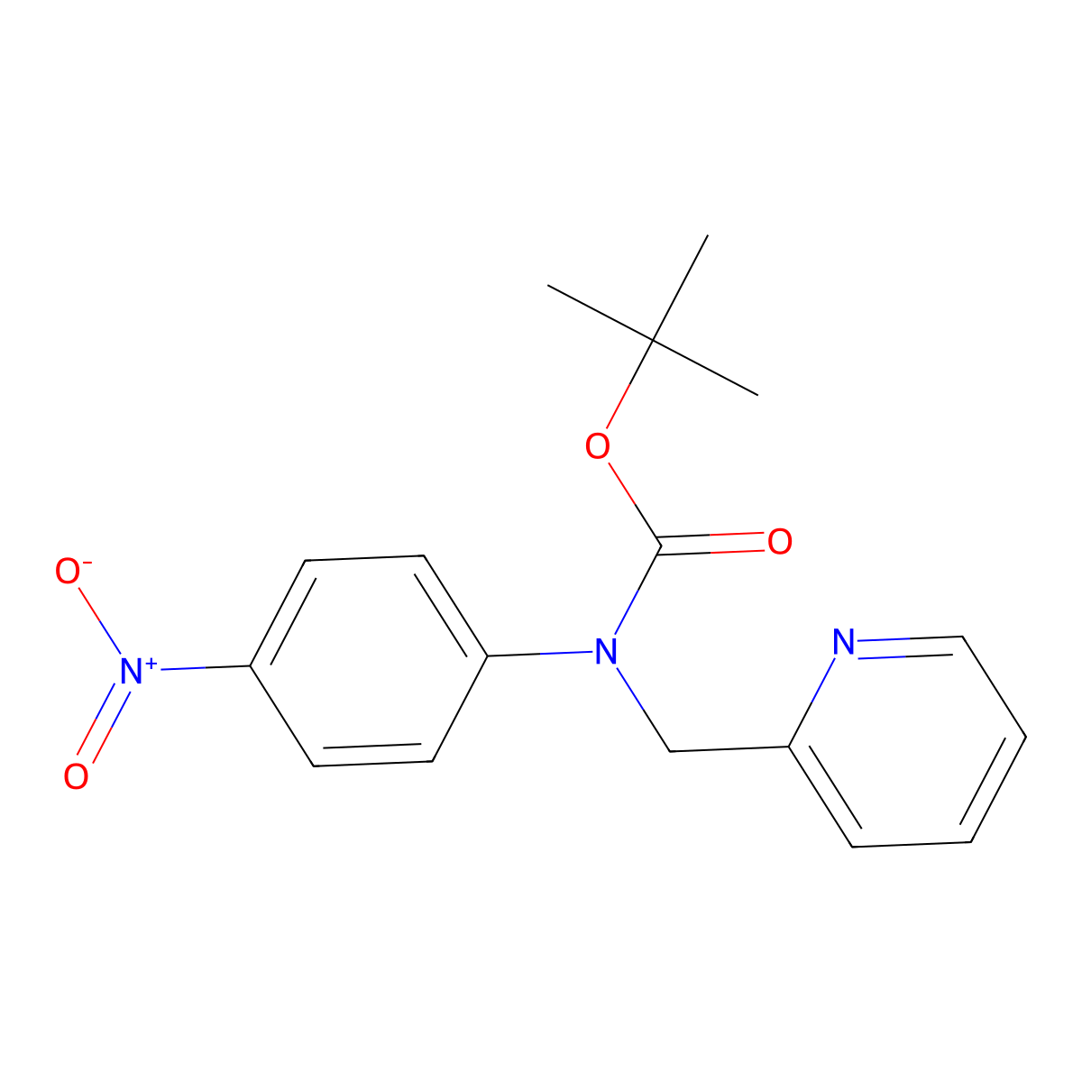 tert-butyl N-(4-nitrophenyl)-N-[(pyridin-2-yl)methyl]carbamate molecular structure, CAS 1239013-93-4