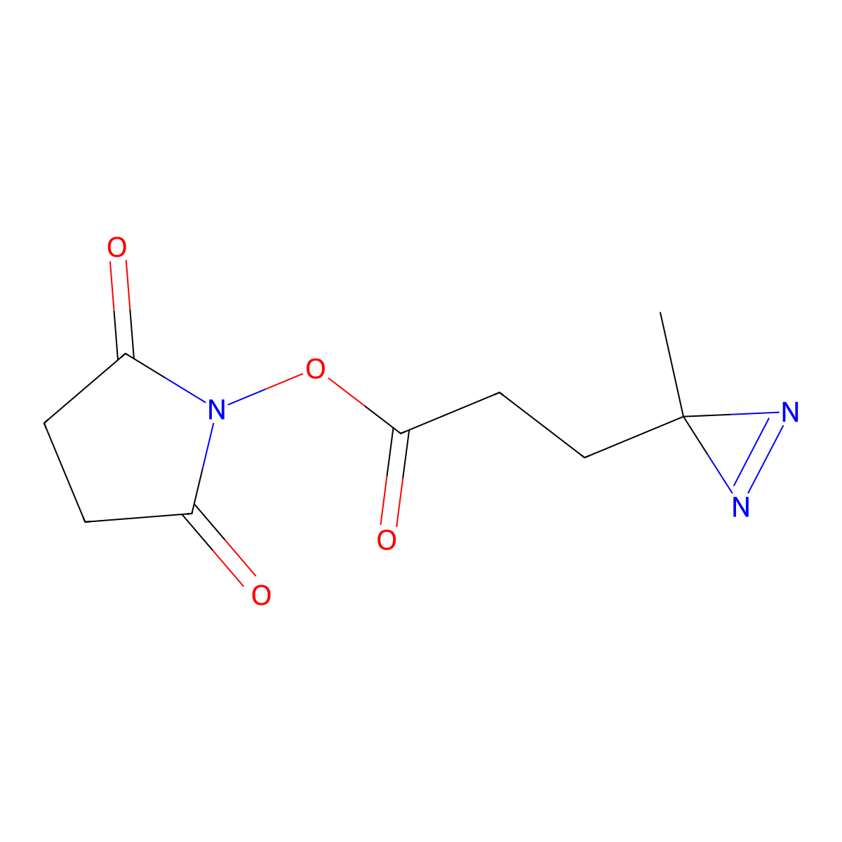 2,5-dioxopyrrolidin-1-yl 3-(3-methyl-3H-diazirin-3-yl)propanoate molecular structure, CAS 1239017-80-1