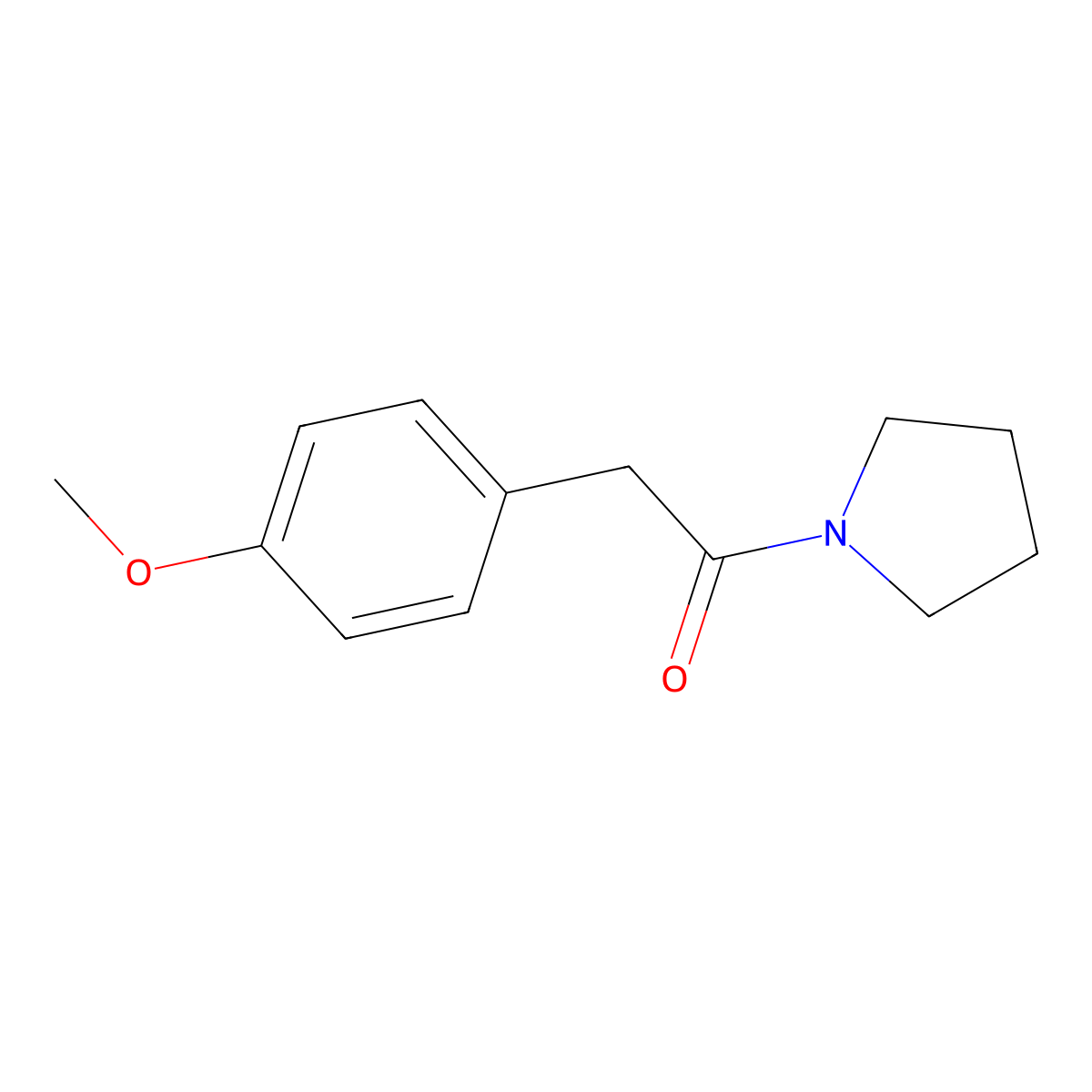 2-(4-Methoxyphenyl)-1-pyrrolidin-1-ylethanone molecular structure, CAS 123902-08-9