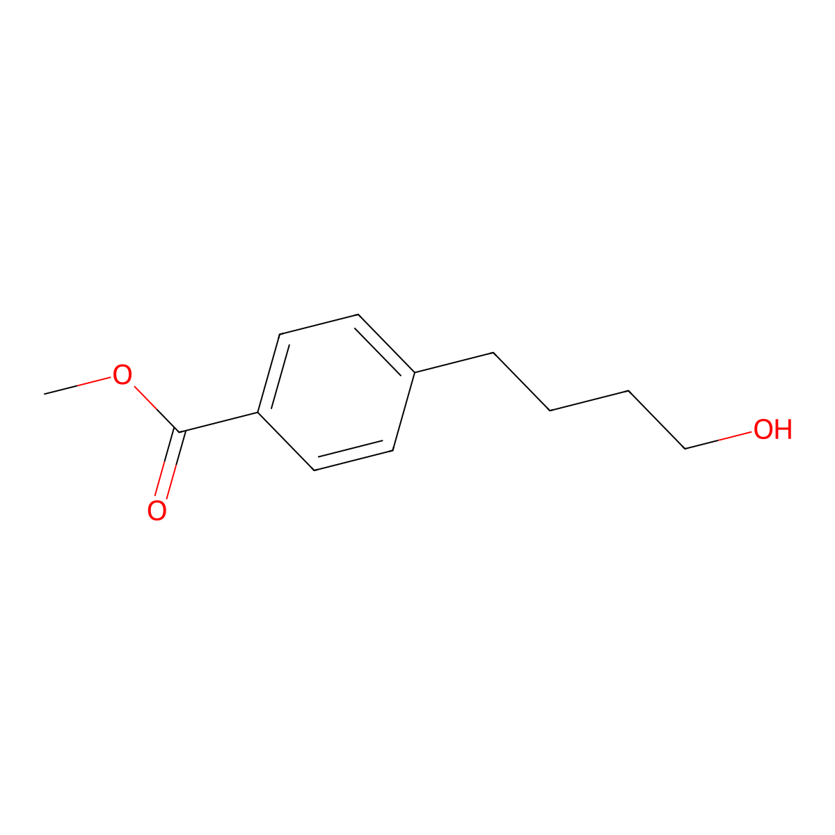 Methyl 4-(4-hydroxybutyl)benzoate molecular structure, CAS 123910-88-3