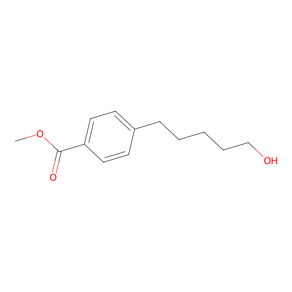 Methyl 4-(5-hydroxypentyl)benzoate molecular structure, CAS 123910-89-4