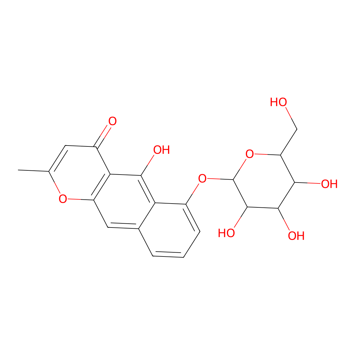 Cassiaside molecular structure, CAS 123914-49-8