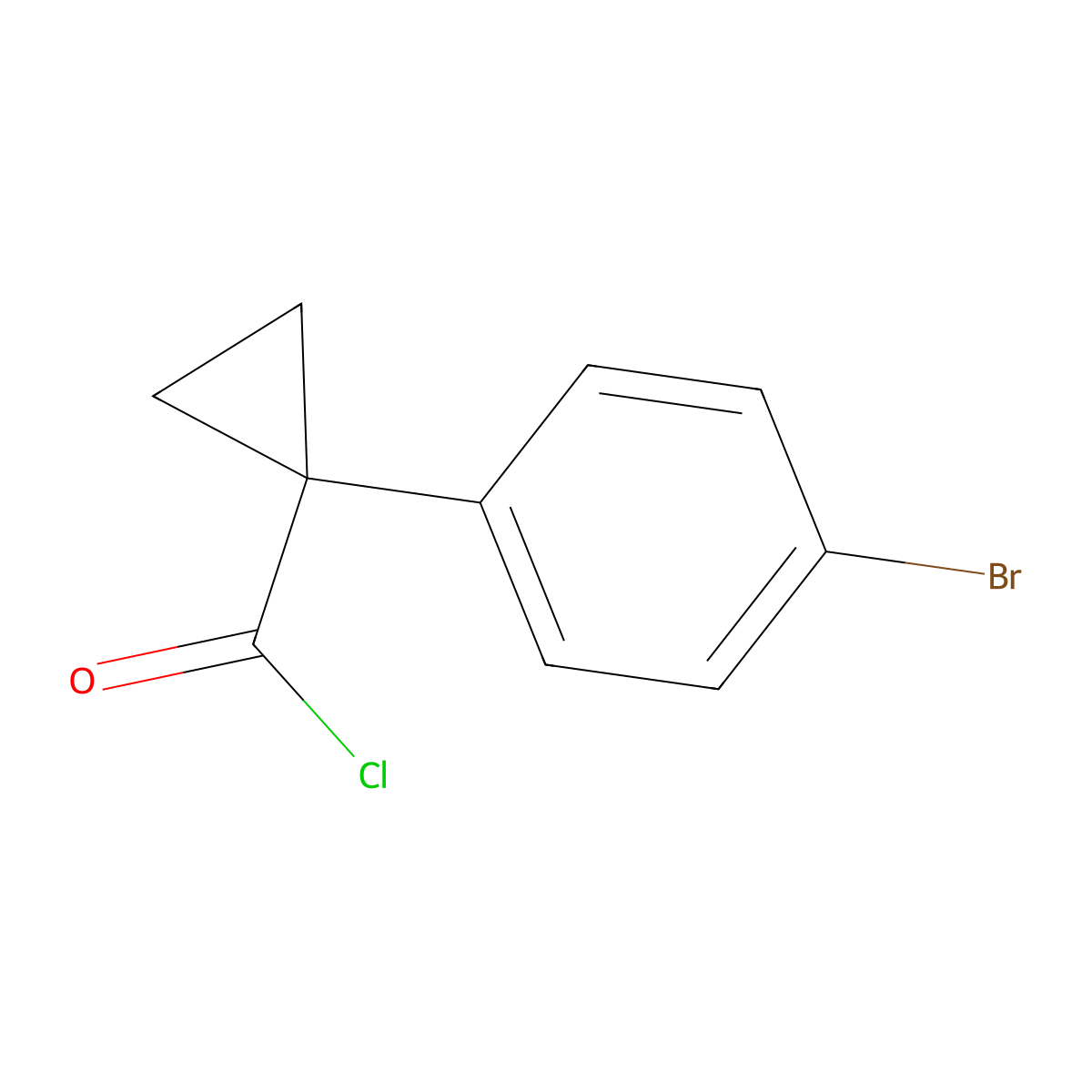 1-(4-Bromophenyl)cyclopropanecarbonyl chloride molecular structure, CAS 1239150-67-4