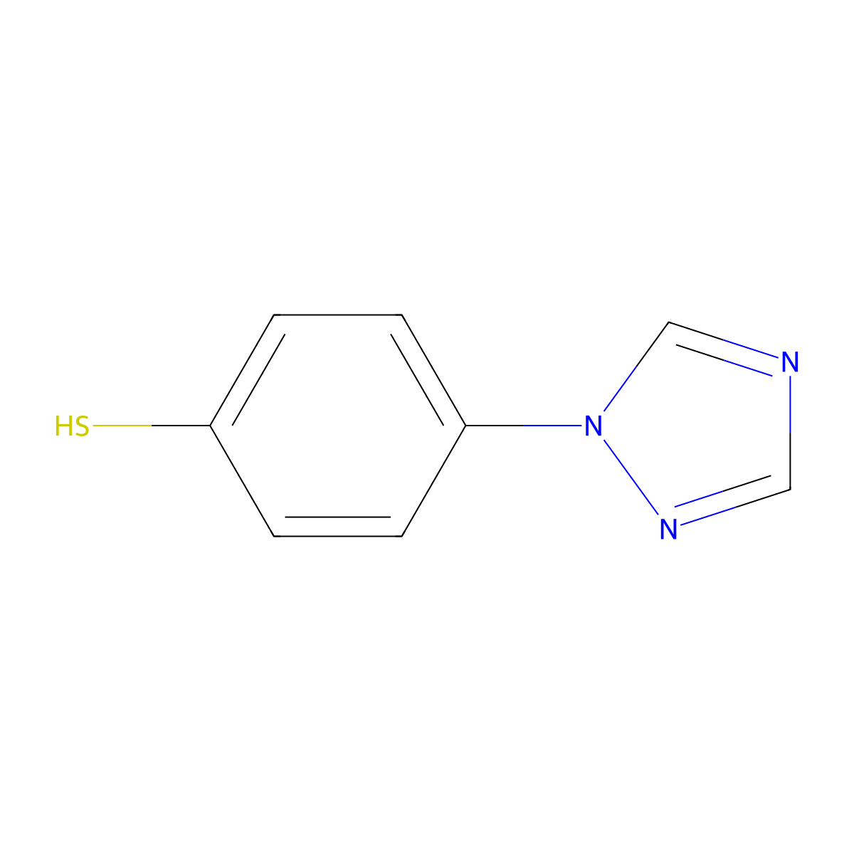 4-(1h-1,2,4-Triazol-1-yl)benzene-1-thiol molecular structure, CAS 123916-01-8