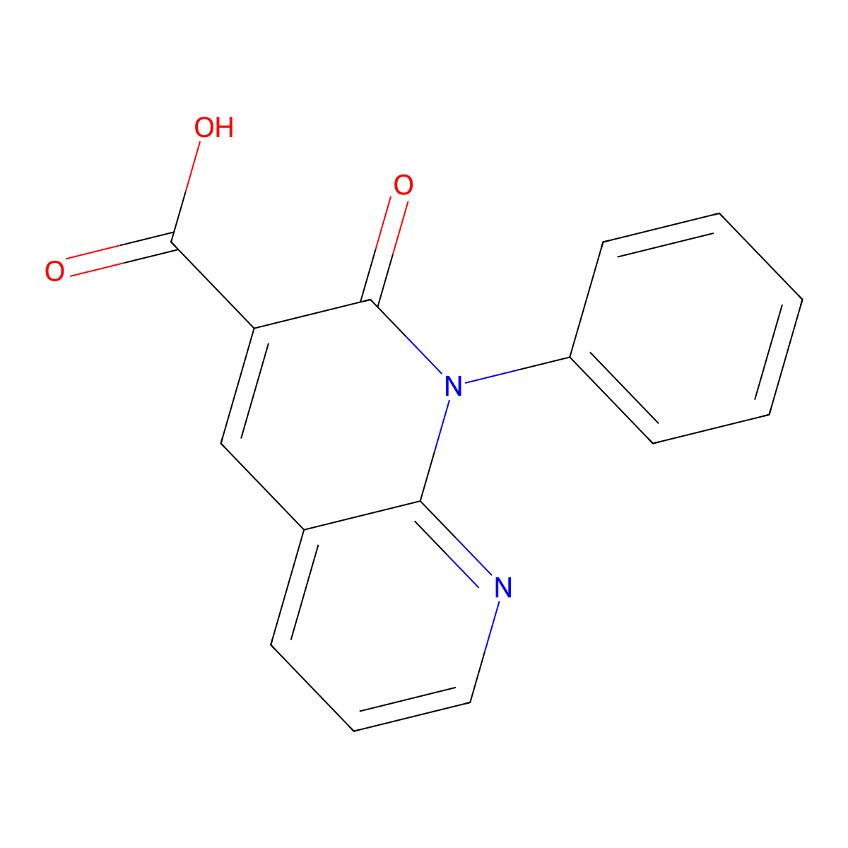 2-Oxo-1-phenyl-1,2-dihydro-1,8-naphthyridine-3-carboxylic acid molecular structure, CAS 1239164-92-1