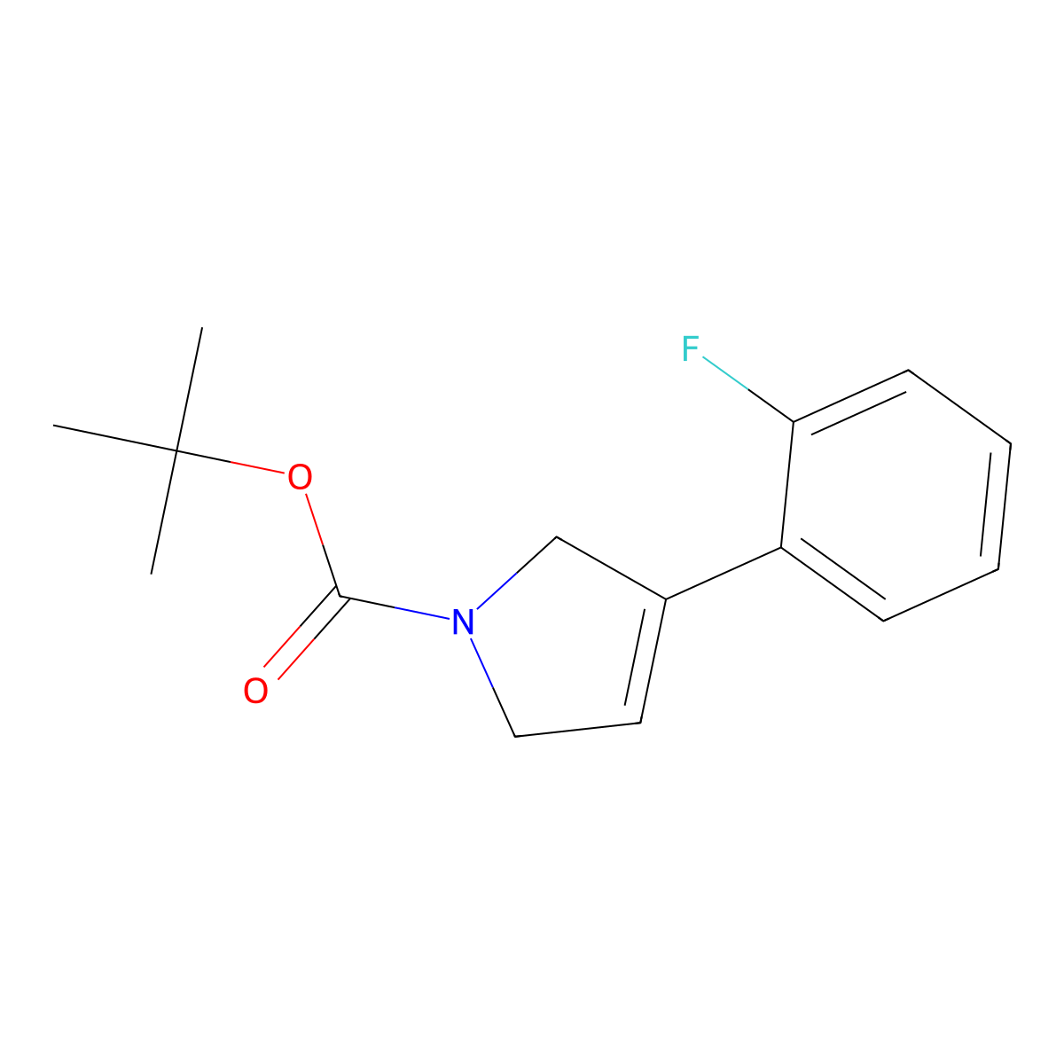 Tert-butyl 3-(2-fluorophenyl)-2,5-dihydropyrrole-1-carboxylate molecular structure, CAS 1239205-12-9
