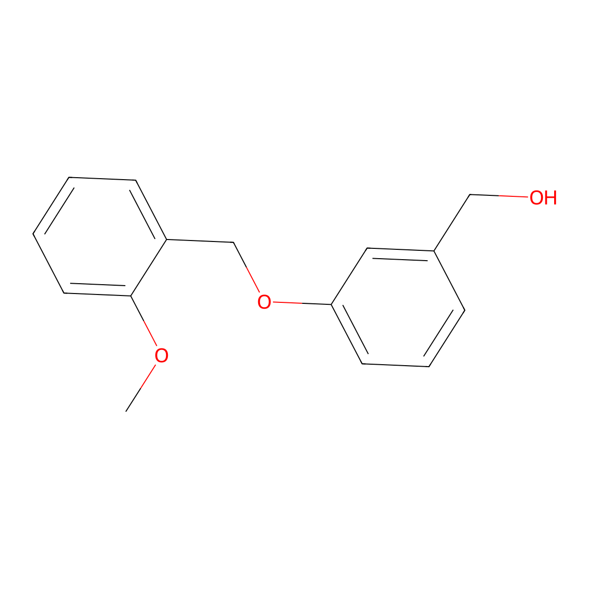 Benzenemethanol, 3-[(2-methoxyphenyl)methoxy]- molecular structure, CAS 123926-60-3