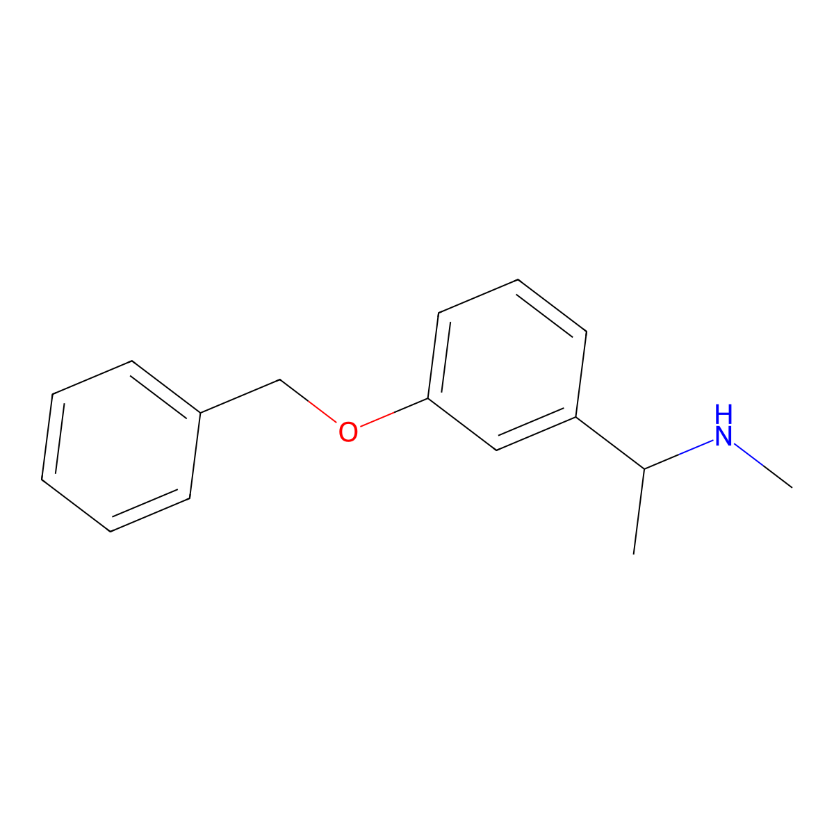 N-[1-(3'-Benzyloxyphenyl)ethyl]-N-methylamine molecular structure, CAS 123926-66-9