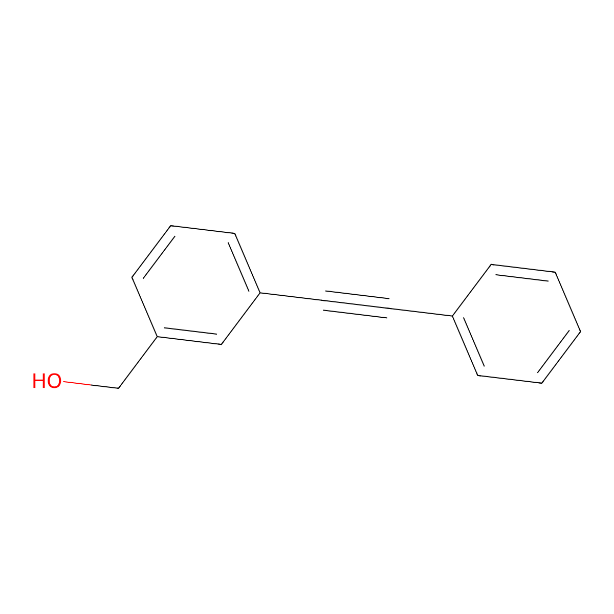 [3-(2-Phenylethynyl)phenyl]methanol molecular structure, CAS 123926-88-5