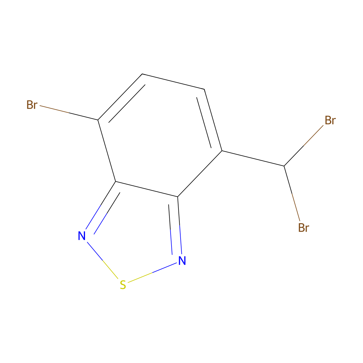 4-Bromo-7-(dibromomethyl)benzo[c][1,2,5]thiadiazole molecular structure, CAS 1239277-96-3