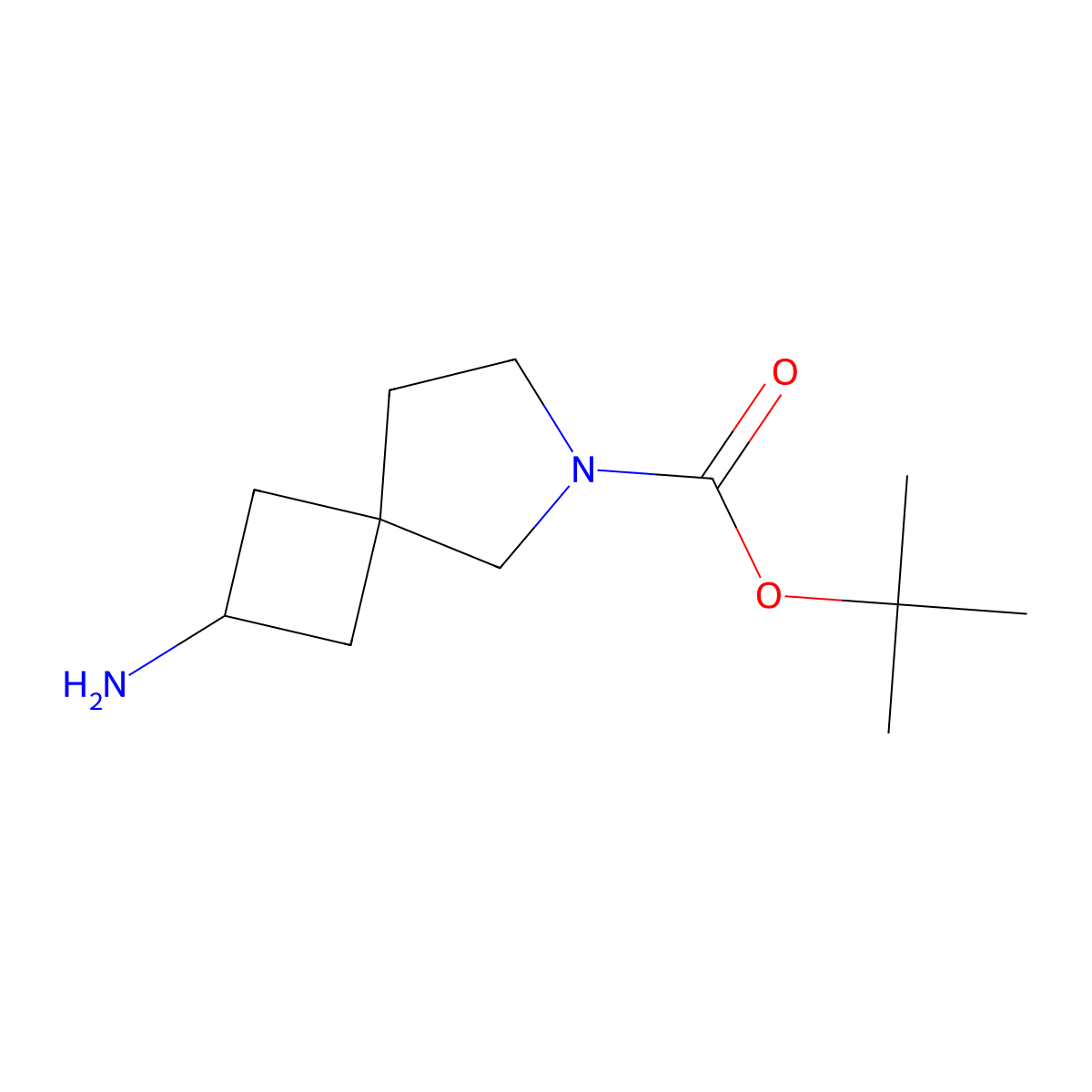 tert-Butyl 2-amino-6-azaspiro[3.4]octane-6-carboxylate molecular structure, CAS 1239319-94-8