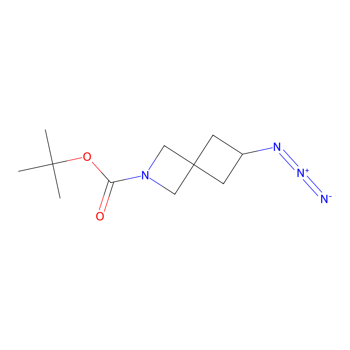 Tert-butyl 6-azido-2-azaspiro[3.3]heptane-2-carboxylate molecular structure, CAS 1239320-12-7