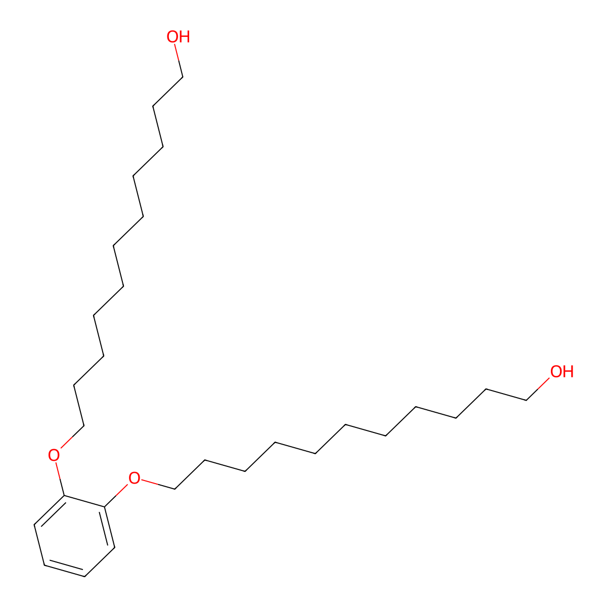 1,2-Bis-(11-hydroxyundecyloxy)benzene molecular structure, CAS 123934-38-3