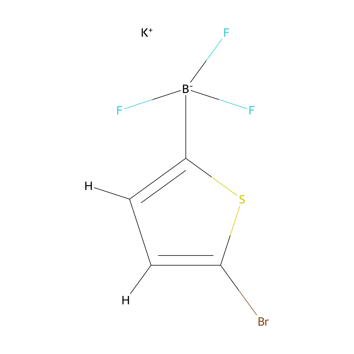 Potassium 5-Bromo-2-thiophenetrifluoroborate molecular structure, CAS 1239370-98-9