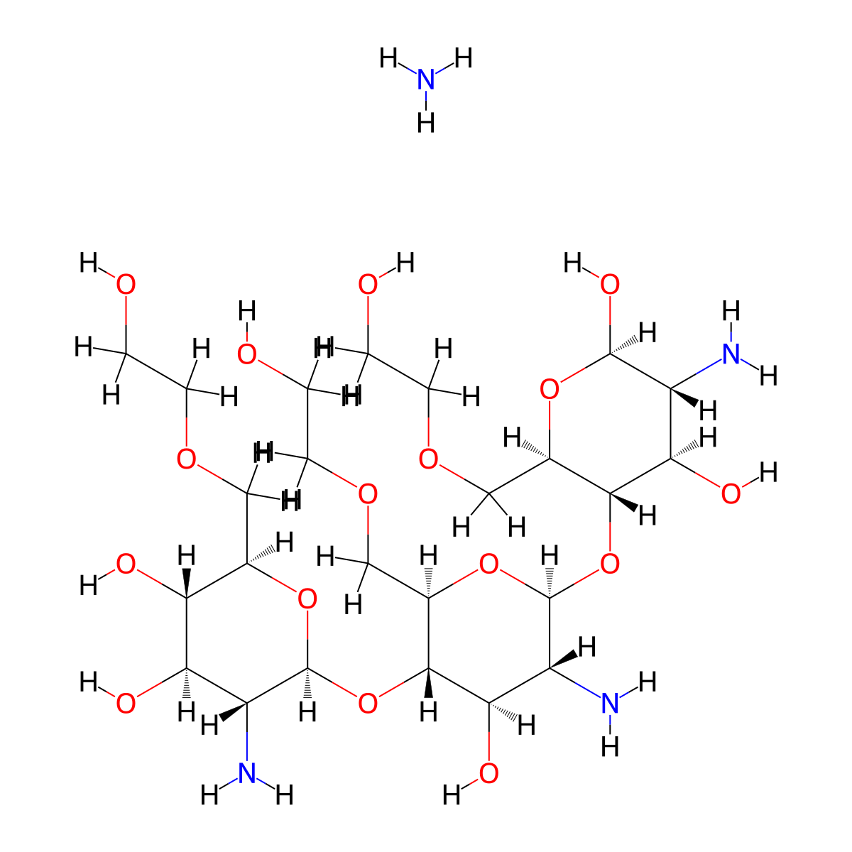 Chitosan, 6-(2-hydroxyethyl) ether molecular structure, CAS 123938-86-3