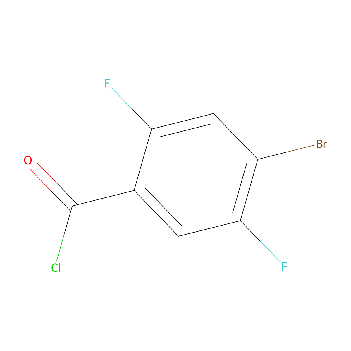 4-Bromo-2,5-difluorobenzoic acid chloride molecular structure, CAS 123942-09-6