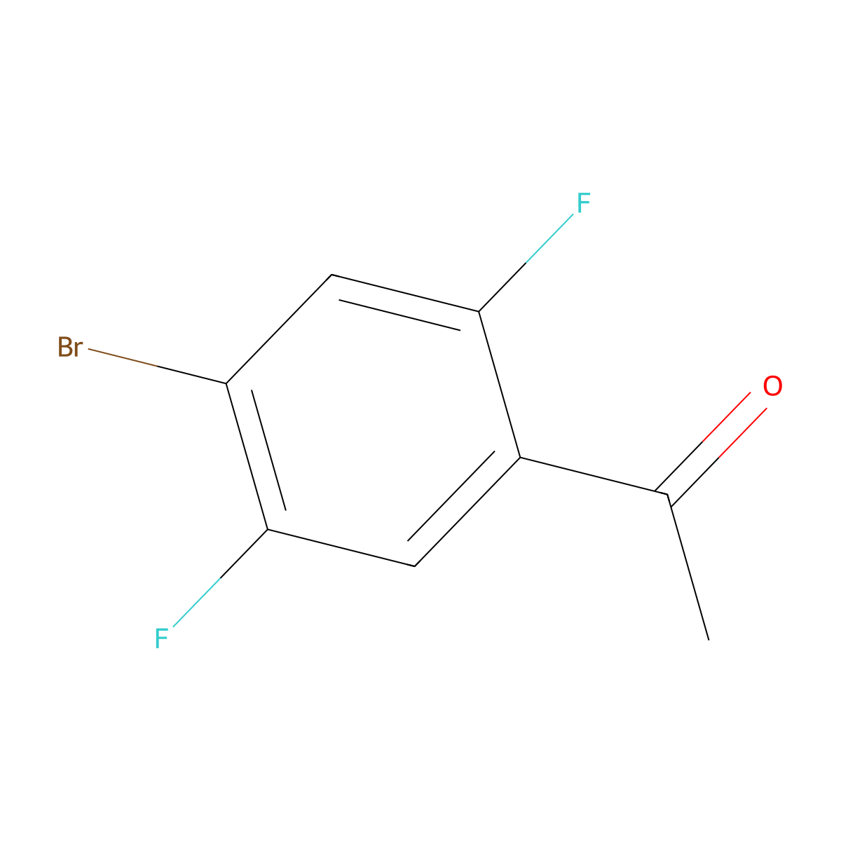 1-(4-Bromo-2,5-difluorophenyl)ethan-1-one molecular structure, CAS 123942-11-0
