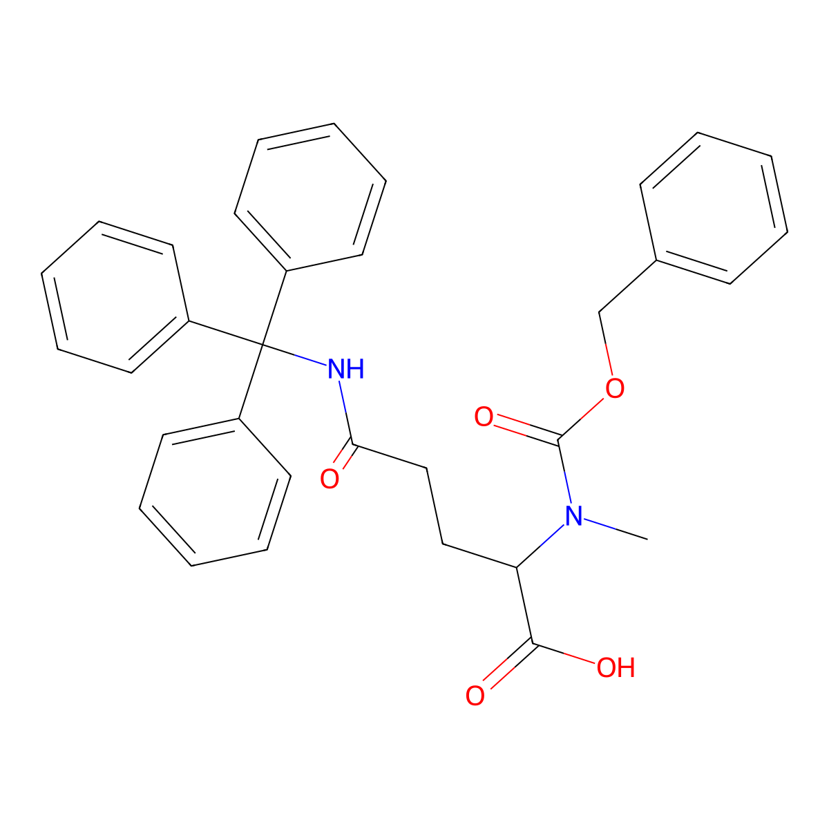 Z-MeGln(Trt)-OH molecular structure, CAS 1239425-84-3