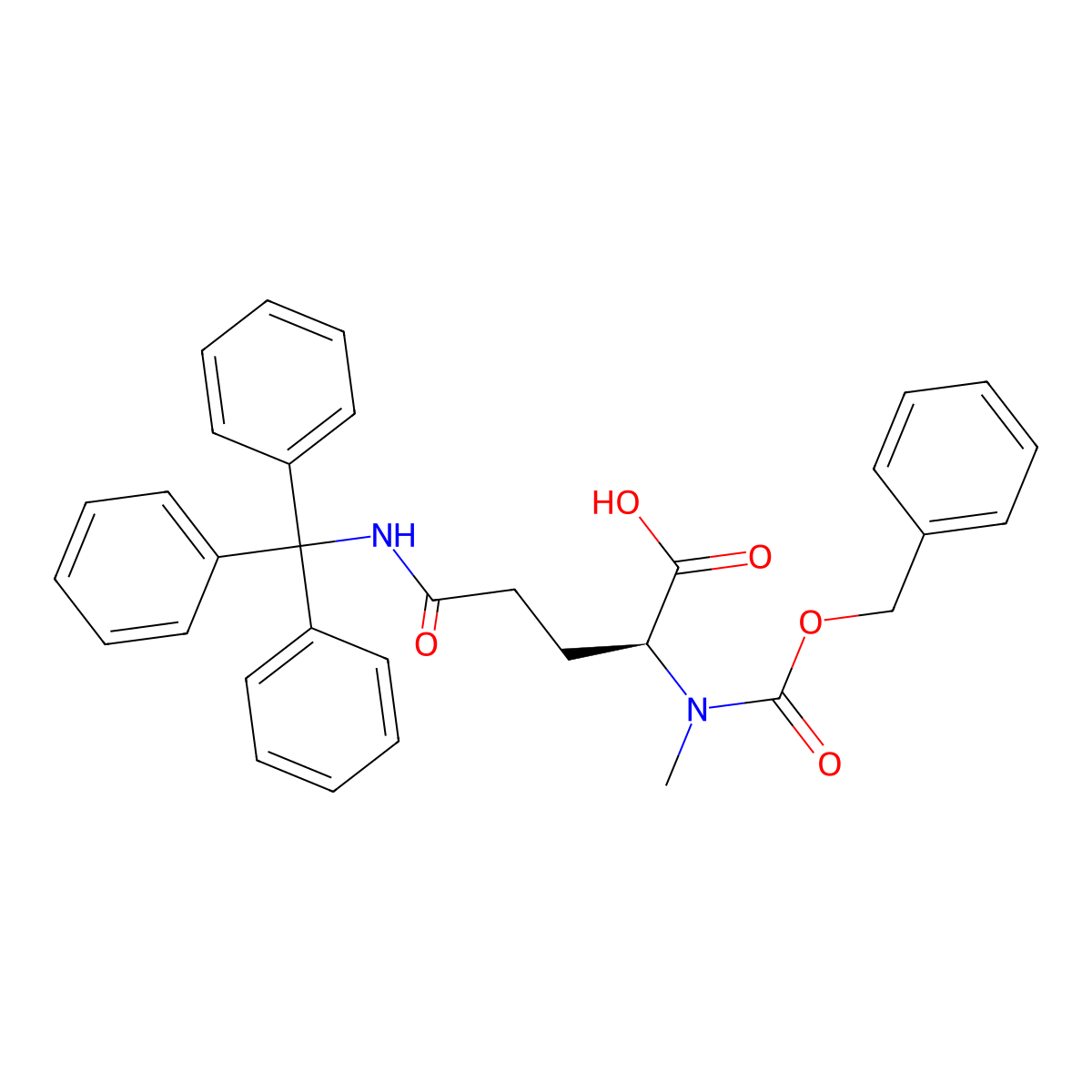 Z-MeGln(Trt)-OH molecular structure, CAS 1239425-84-3