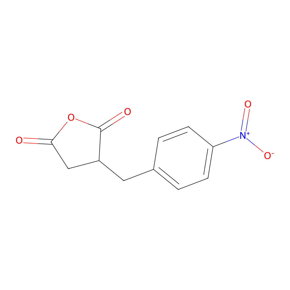 3-[(4-Nitrophenyl)methyl]oxolane-2,5-dione molecular structure, CAS 123944-81-0