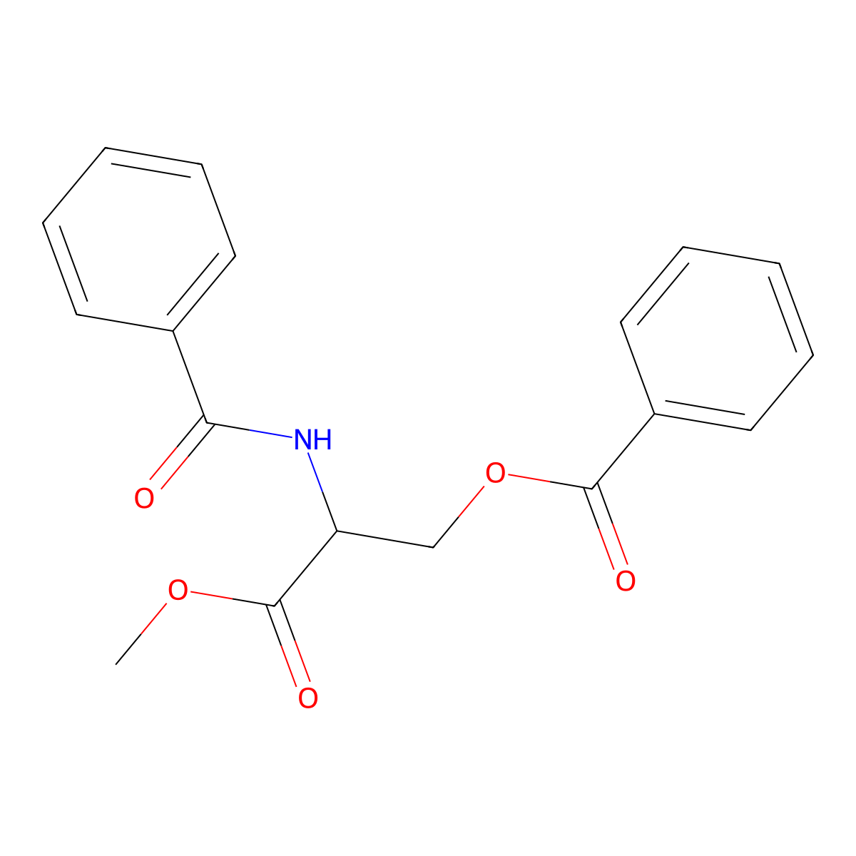 2-Benzamido-3-methoxy-3-oxopropyl benzoate molecular structure, CAS 1239450-42-0