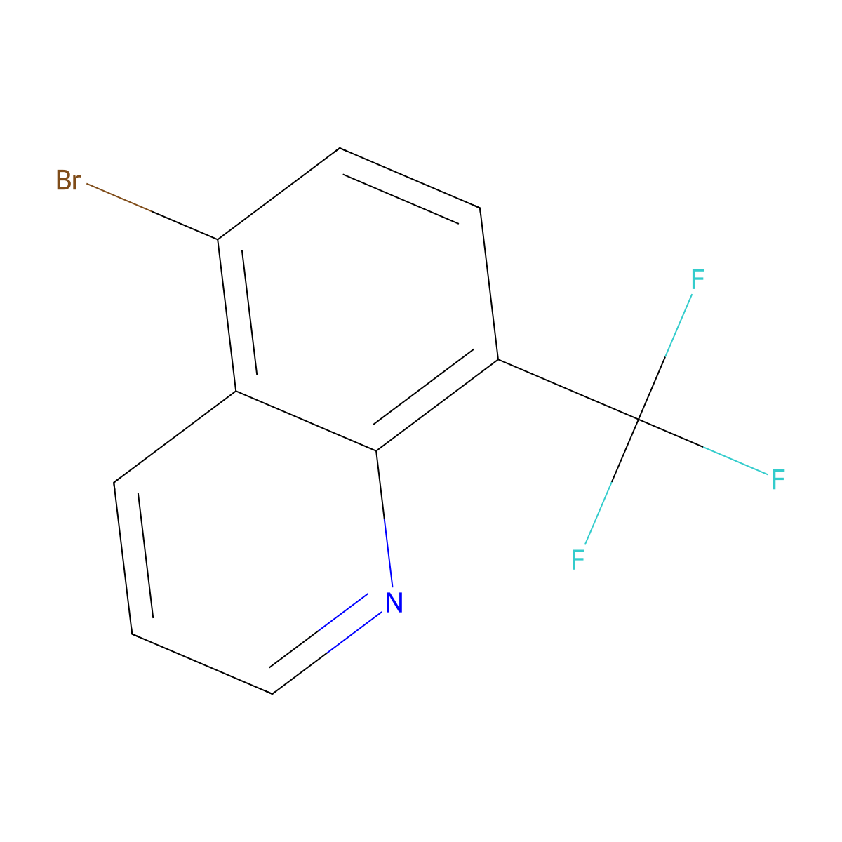 5-Bromo-8-(trifluoromethyl)quinoline molecular structure, CAS 1239460-75-3