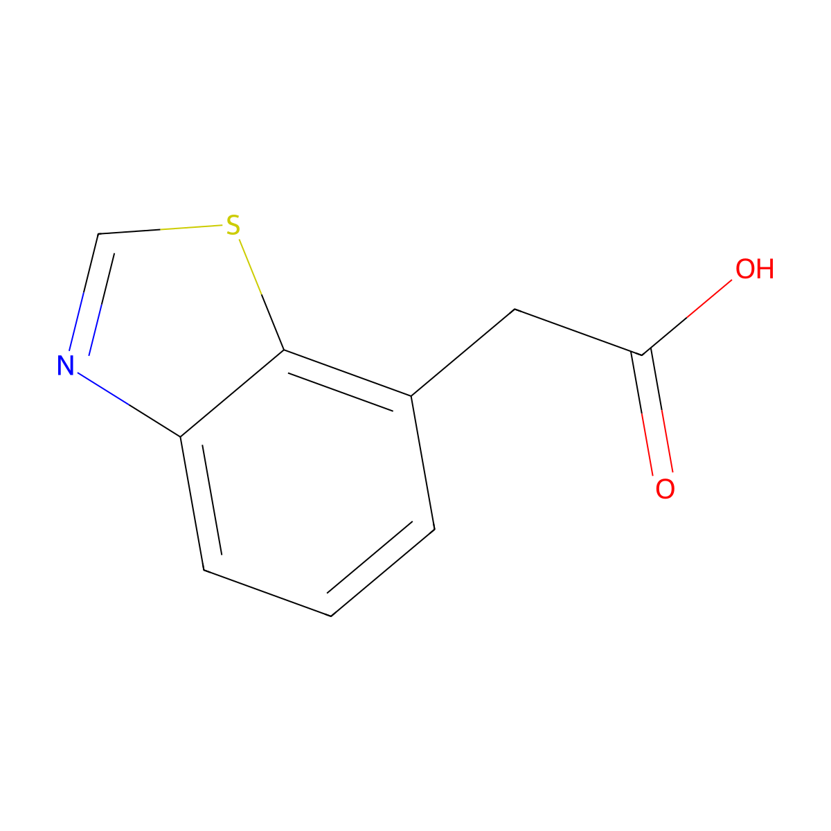 7-Benzothiazoleacetic acid molecular structure, CAS 1239460-80-0