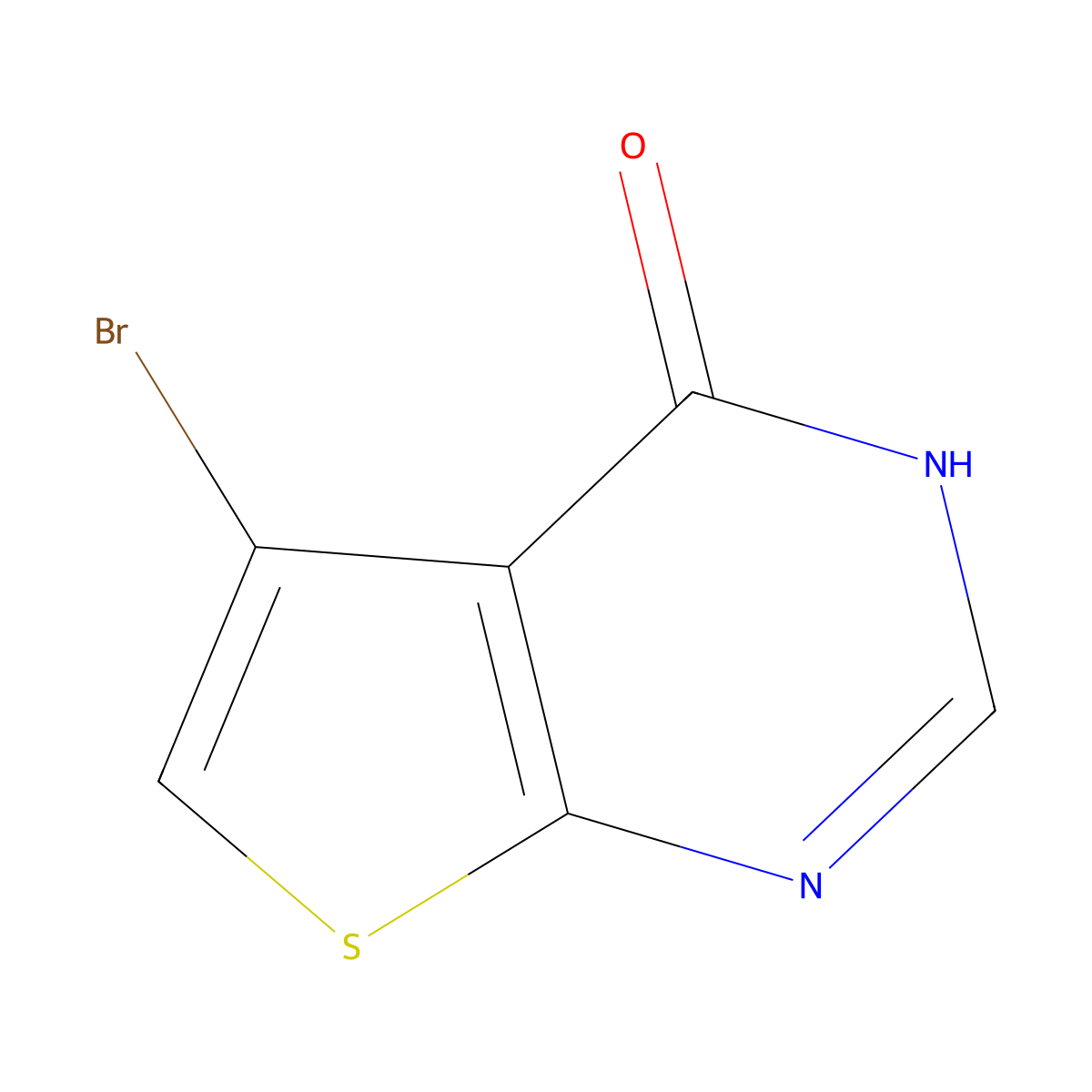 5-Bromothieno[2,3-D]pyrimidin-4(3H)-one molecular structure, CAS 1239460-83-3