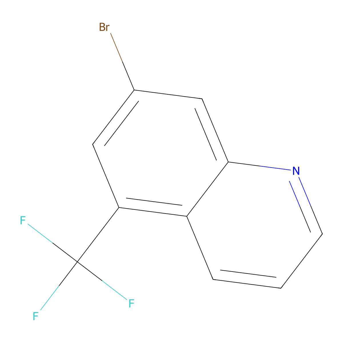 7-Bromo-5-(trifluoromethyl)quinoline molecular structure, CAS 1239462-76-0