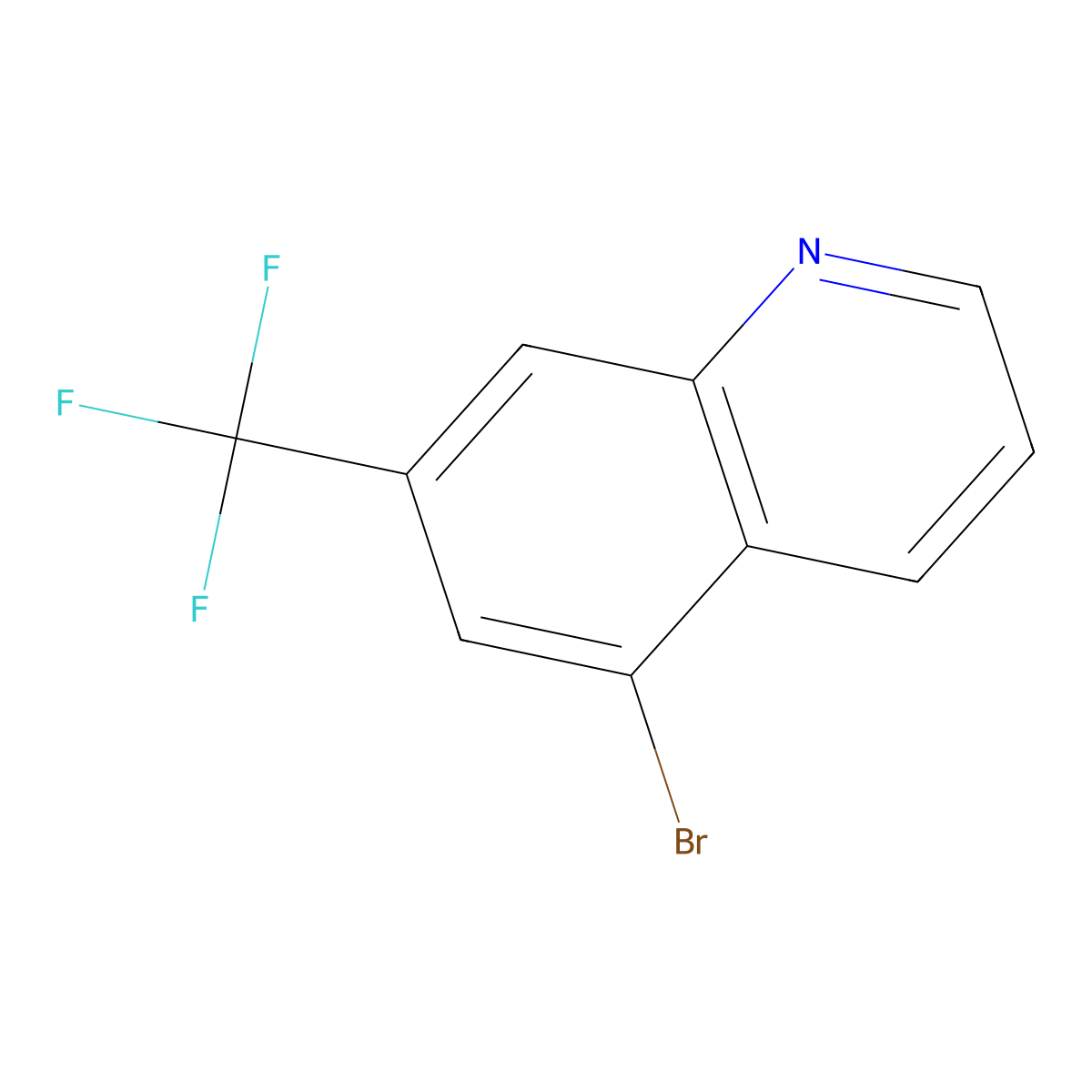 5-Bromo-7-(trifluoromethyl)quinoline molecular structure, CAS 1239462-77-1