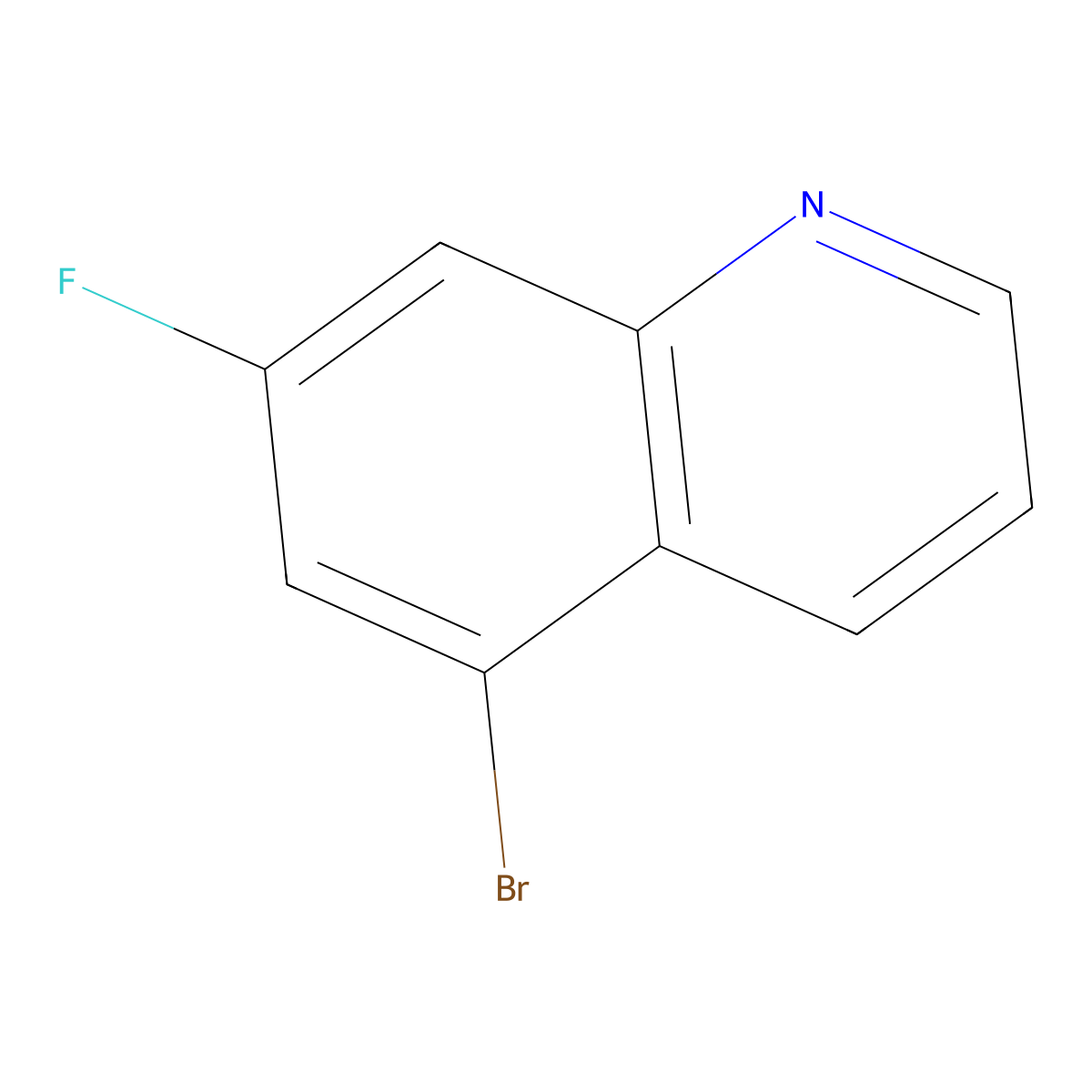 5-Bromo-7-fluoroquinoline molecular structure, CAS 1239462-97-5