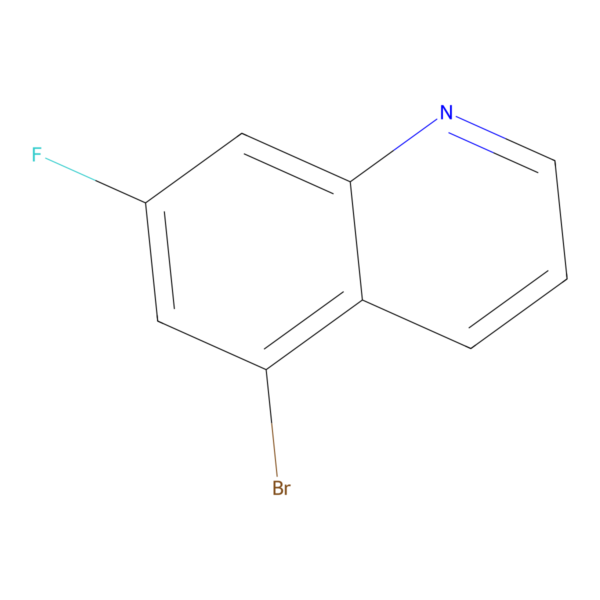 5-Bromo-7-fluoroquinoline molecular structure, CAS 1239462-97-5