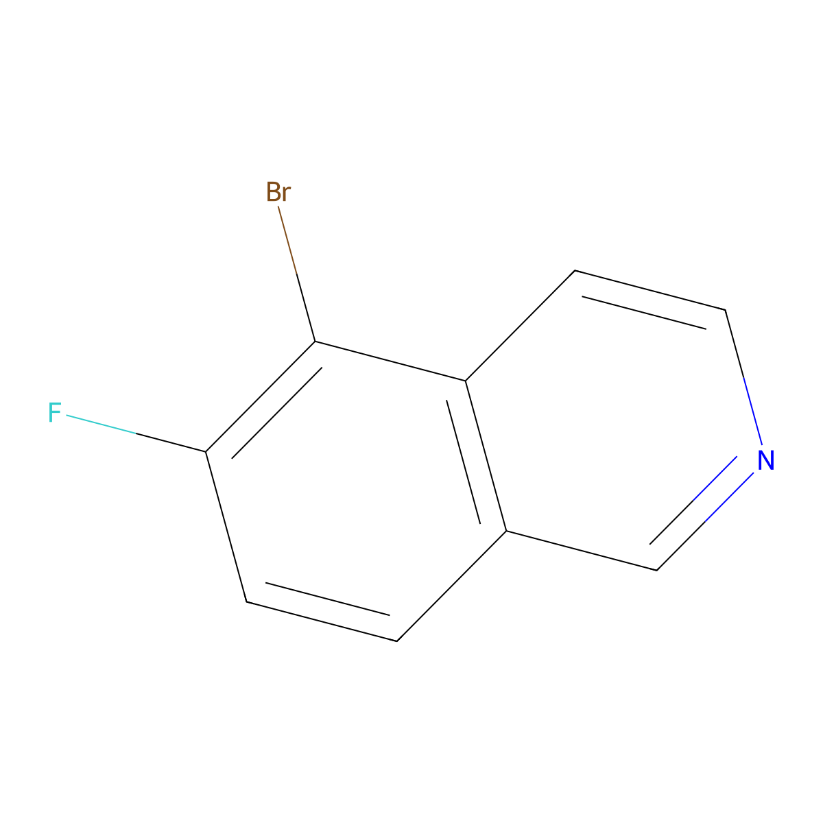 5-Bromo-6-fluoroisoquinoline molecular structure, CAS 1239463-43-4