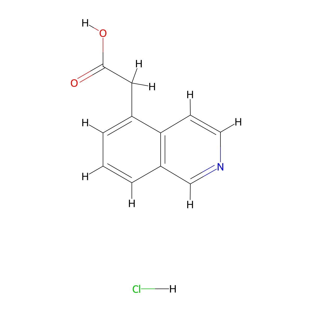 2-(Isoquinolin-5-yl)acetic acid hydrochloride molecular structure, CAS 1239464-79-9