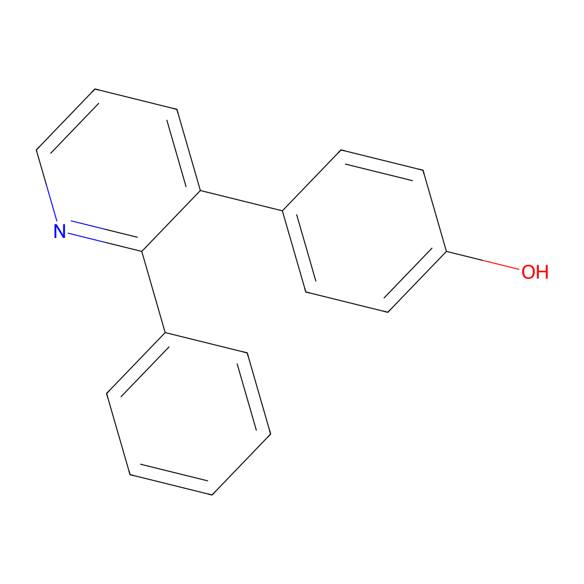 4-(2-Phenyl-3-pyridinyl)phenol molecular structure, CAS 1239467-61-8