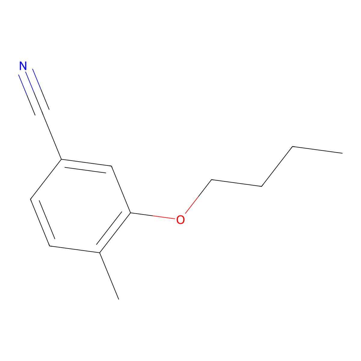 3-Butoxy-4-methylbenzonitrile molecular structure, CAS 1239478-89-7