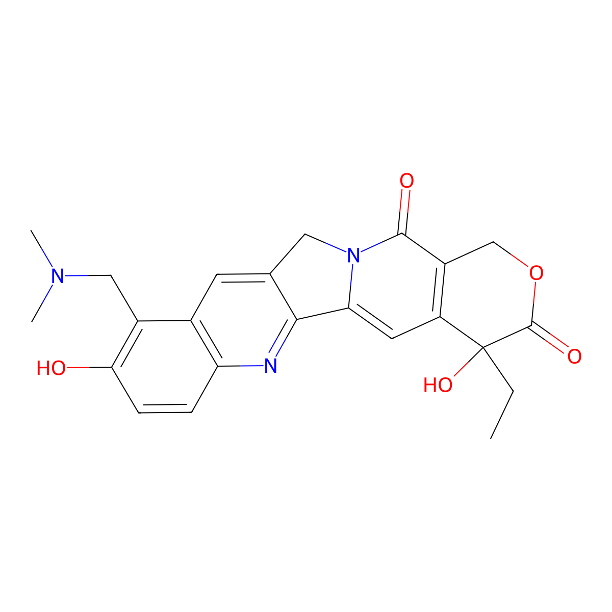 Topotecan molecular structure, CAS 123948-87-8