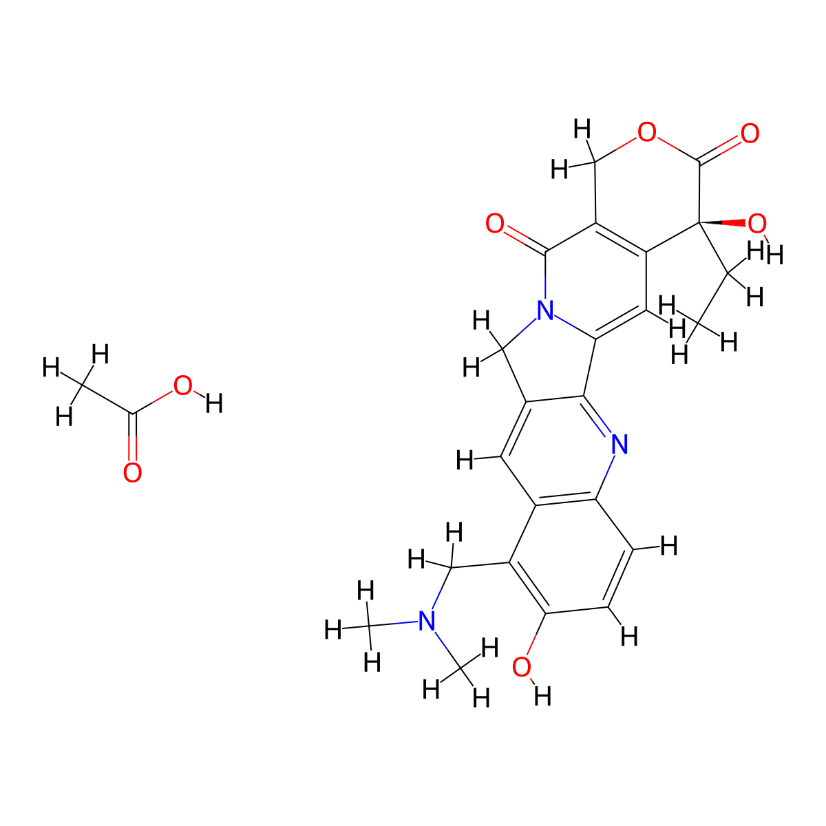 Topotecan Acetate molecular structure, CAS 123948-88-9
