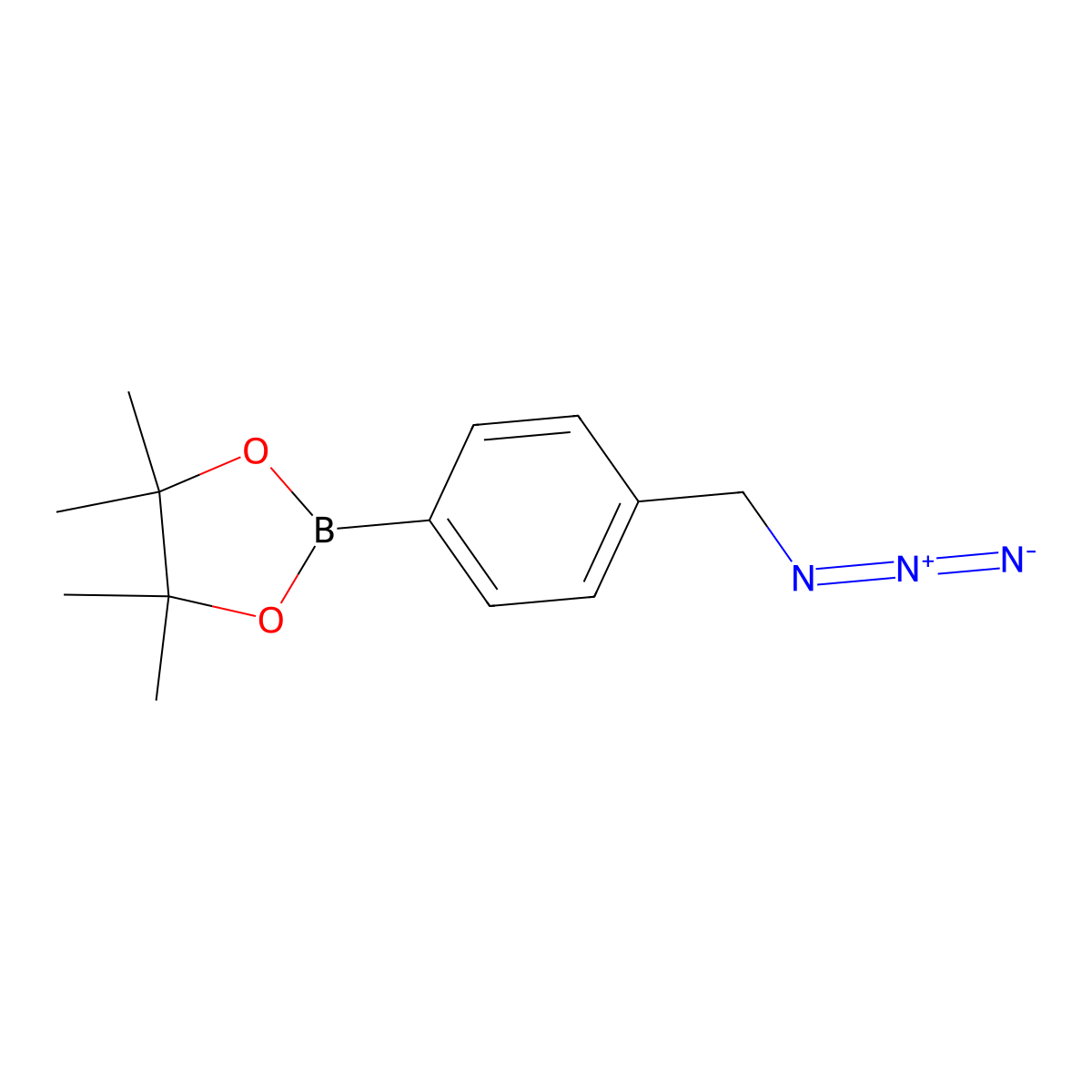 2-[4-(Azidomethyl)phenyl]-4,4,5,5-tetramethyl-1,3,2-dioxaborolane molecular structure, CAS 1239481-05-0
