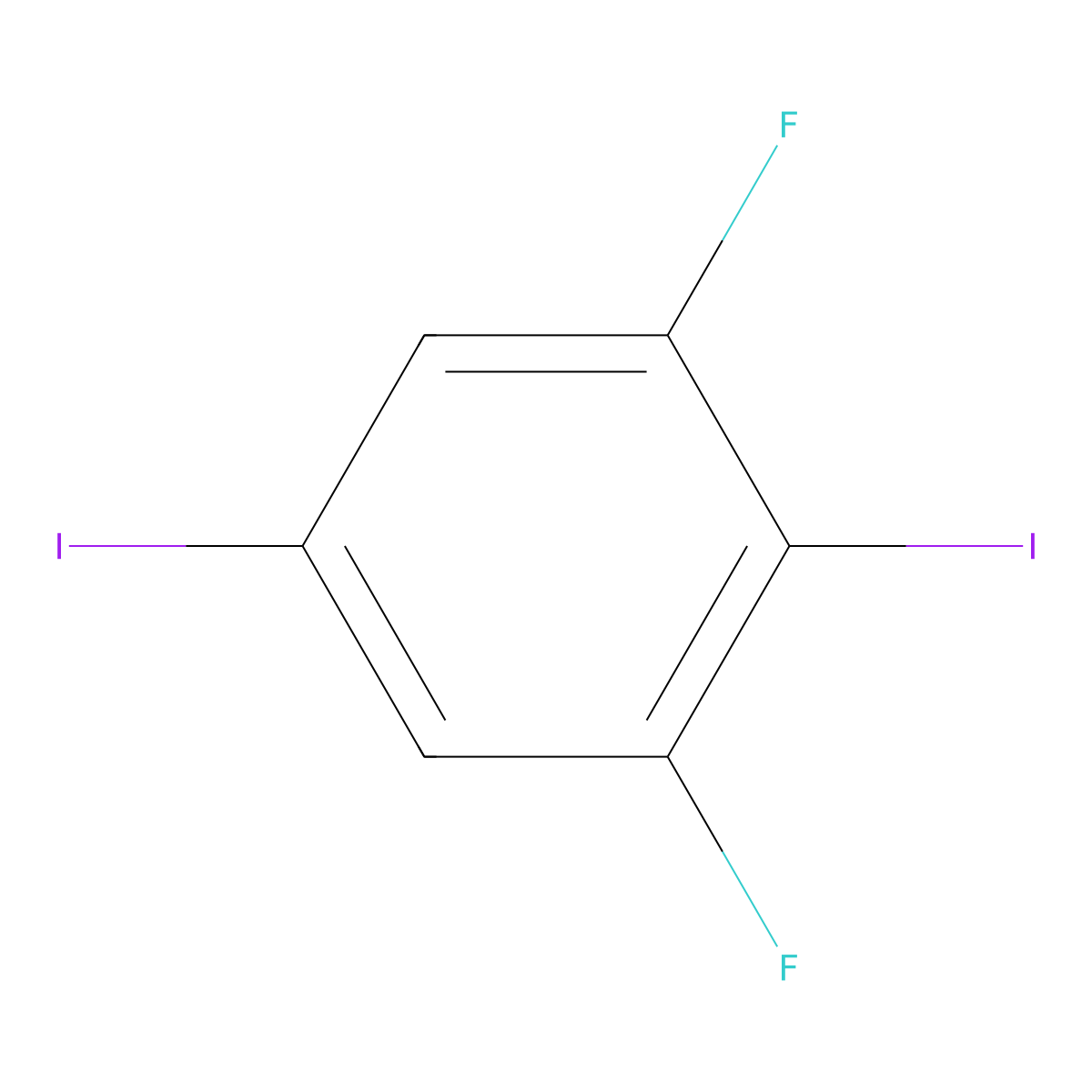 1,3-Difluoro-2,5-diiodobenzene molecular structure, CAS 1239481-70-9