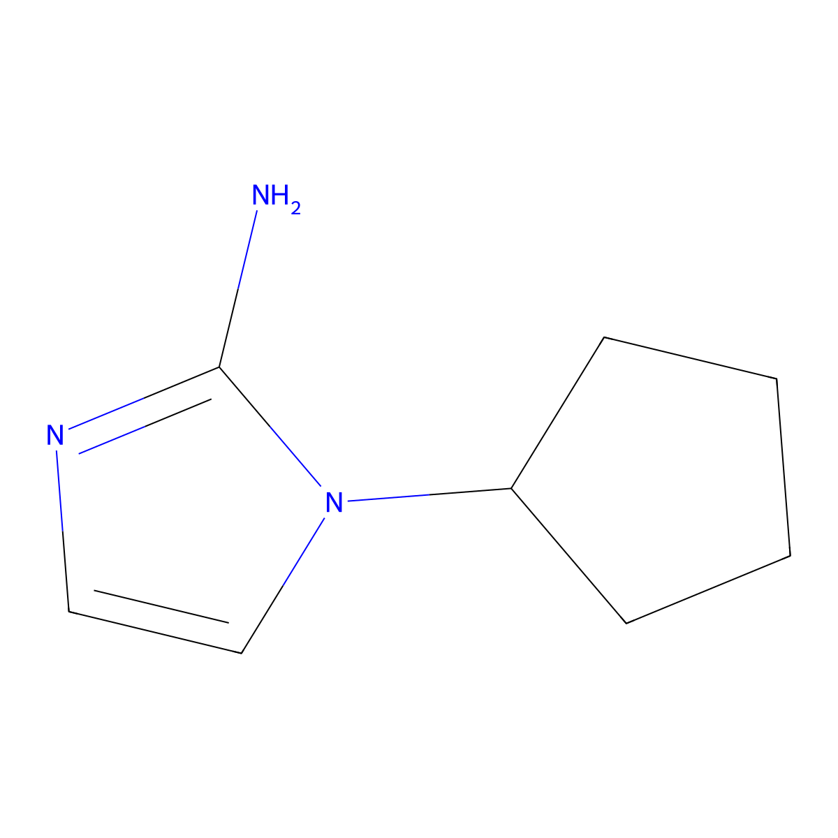 1-Cyclopentyl-1H-imidazol-2-amine molecular structure, CAS 1239482-07-5