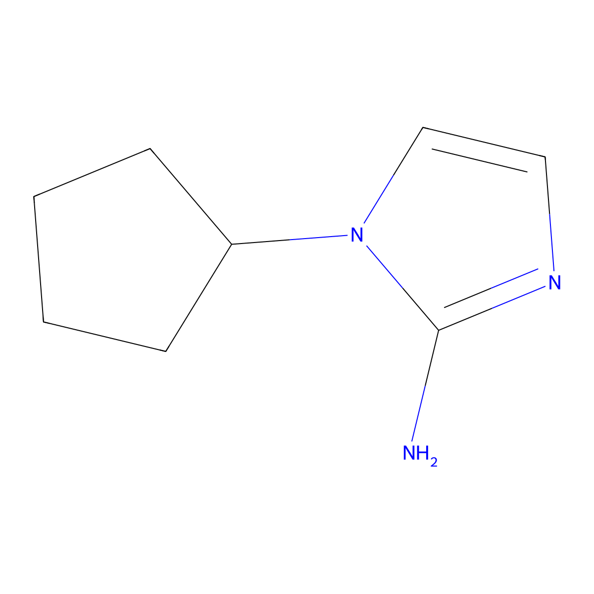 1-Cyclopentyl-1H-imidazol-2-amine molecular structure, CAS 1239482-07-5