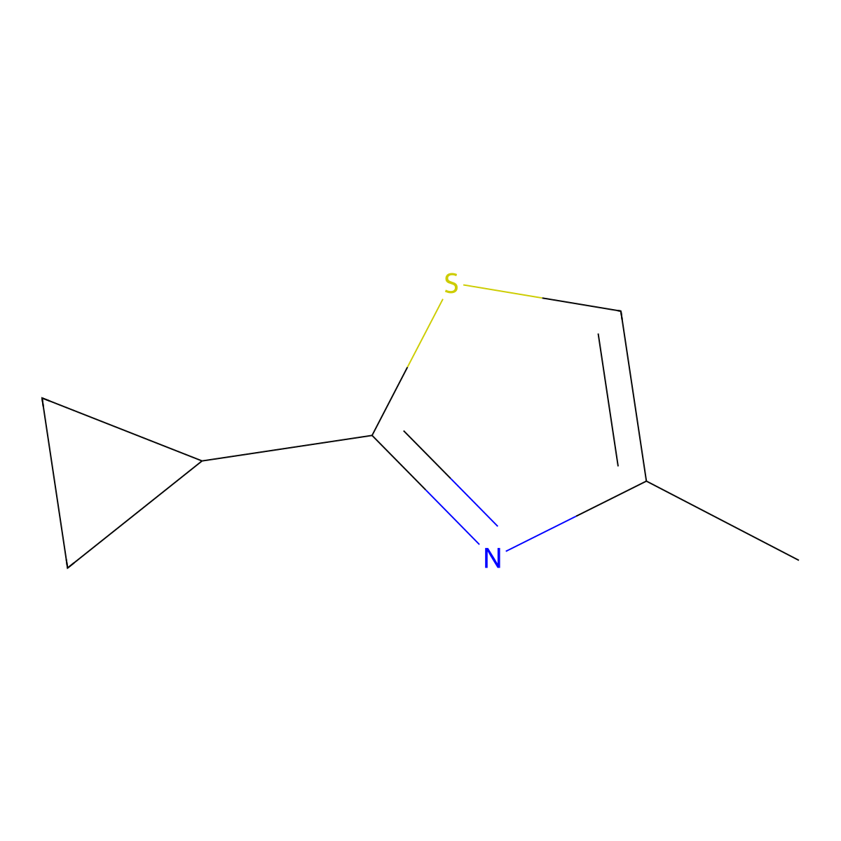 2-Cyclopropyl-4-methylthiazole molecular structure, CAS 1239489-85-0