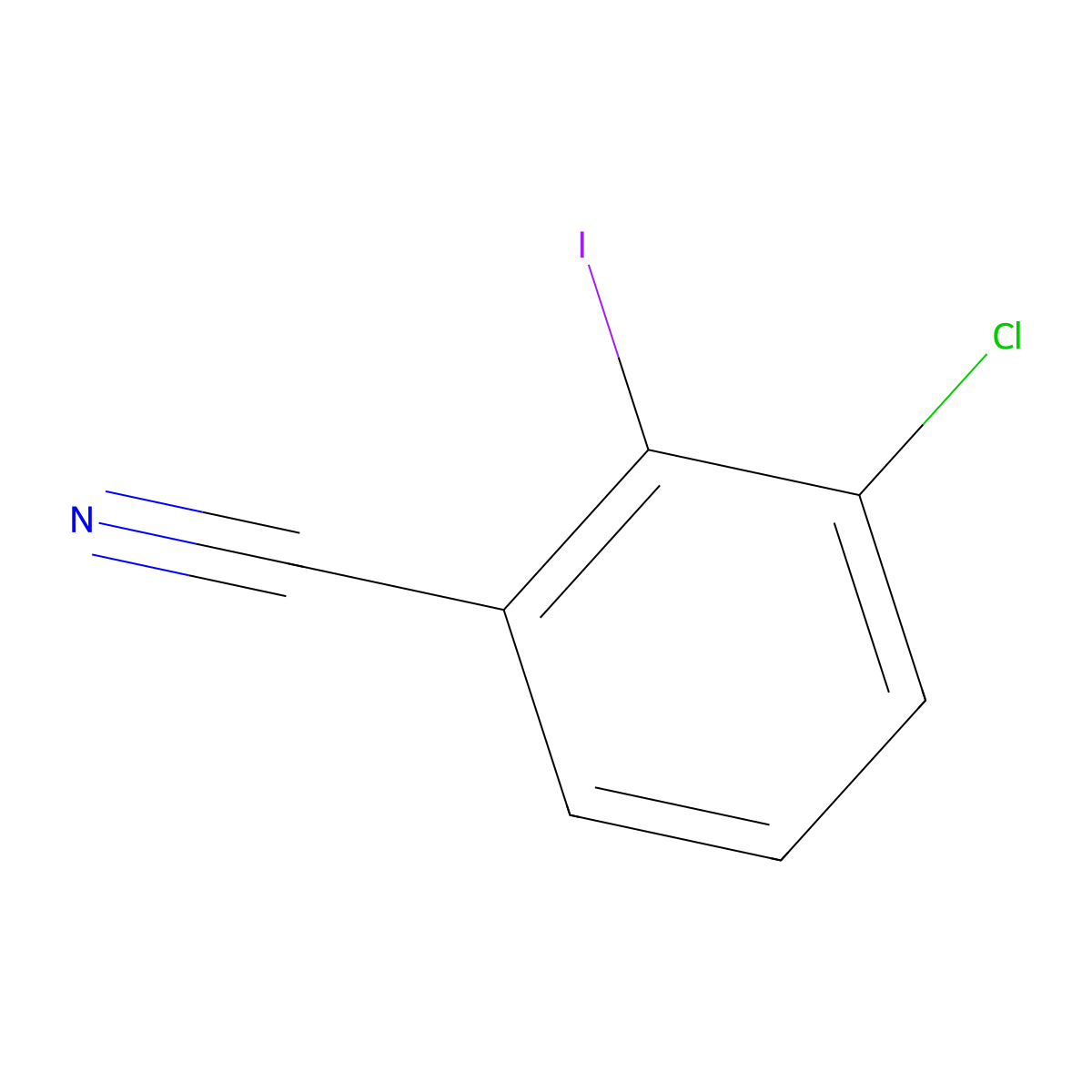 3-Chloro-2-iodobenzonitrile molecular structure, CAS 1239493-20-9