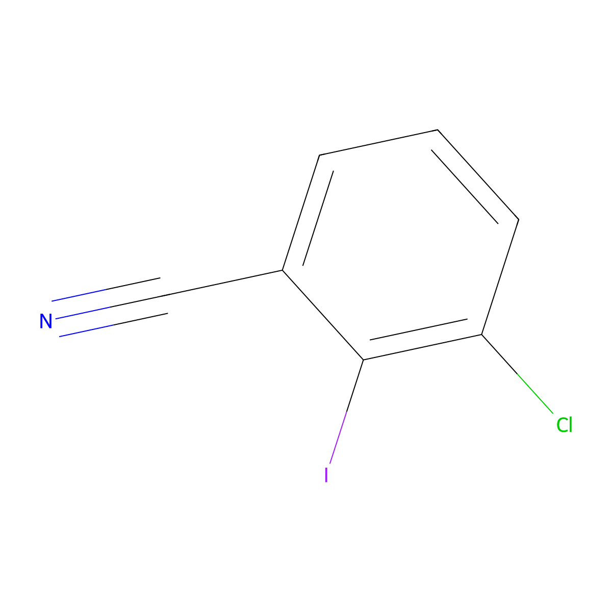 3-Chloro-2-iodobenzonitrile molecular structure, CAS 1239493-20-9